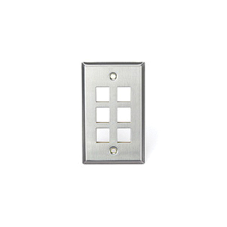 LEVITON Number of Gangs: 1 302 Stainless Steel, Brushed Finish, Silver 43080-1S6